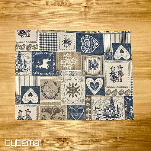 Tovaglietta PATCHWORK CUORE blu