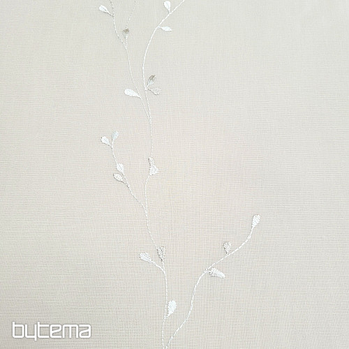 Tenda di lusso ricamata GERSTER 11545 bianco - beige