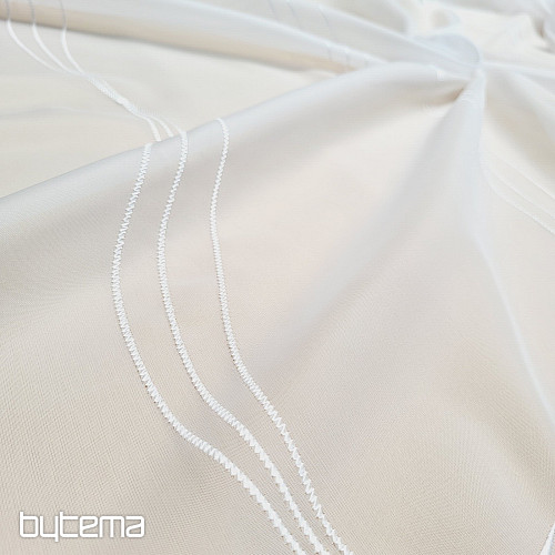 Tenda di lusso ricamata bianca GERSTER 556/0001 bianco