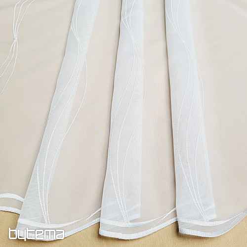 Tenda di lusso ricamata bianca GERSTER 556/0001 bianco