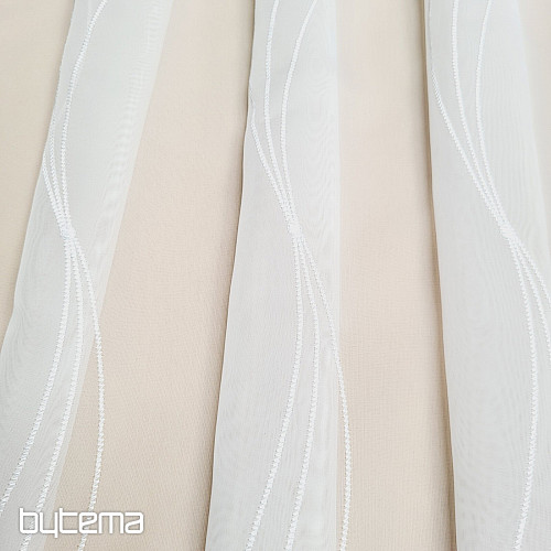 Tenda di lusso ricamata bianca GERSTER 556/0001 bianco