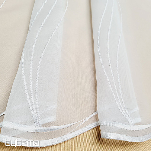 Tenda di lusso ricamata bianca GERSTER 556/0001 bianco