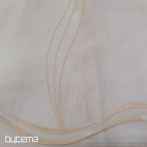 Tenda di lusso ricamata bianco - crema GERSTER 556/23