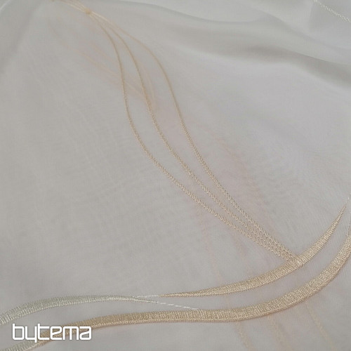 Tenda di lusso ricamata bianco - crema GERSTER 556/23