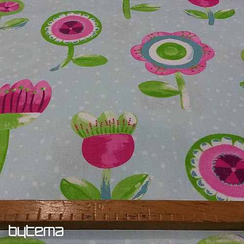 Tessuto di cotone per bambini Tulipani