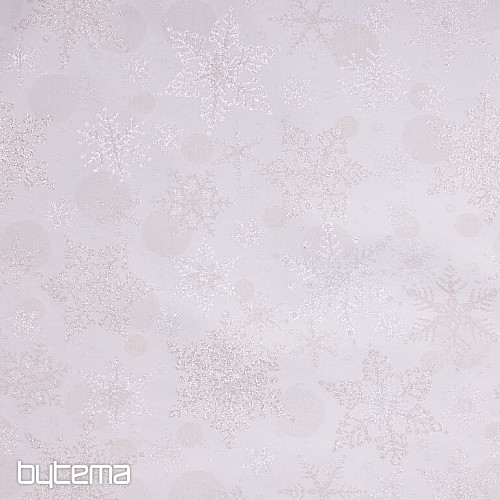 Tessuto decorativo jacquard FLAKES II. argento naturale
