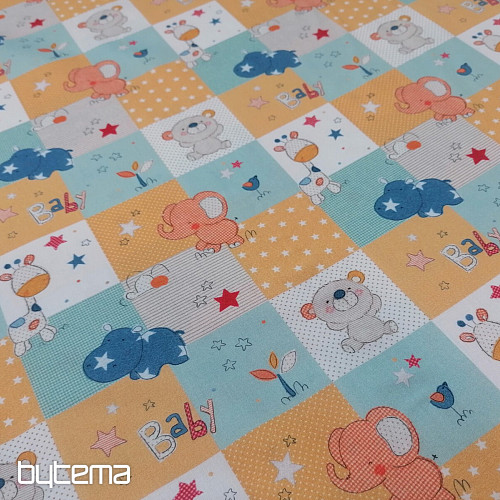 Tessuto in cotone BABY ZOO multicolore