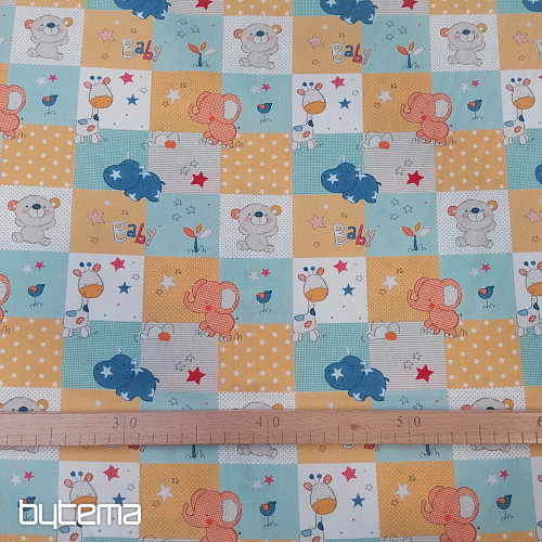 Tessuto in cotone BABY ZOO multicolore