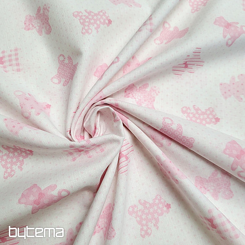 Tessuto in cotone BABY TEDDY rosa