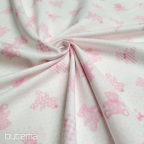 Tessuto in cotone BABY TEDDY rosa