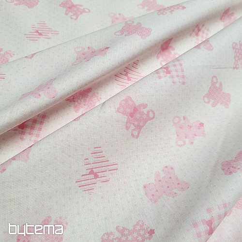 Tessuto in cotone BABY TEDDY rosa