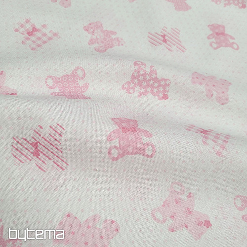 Tessuto in cotone BABY TEDDY rosa