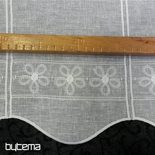 Tenda Per Finestra In Vetro Colorato Fiori 11383 Bianco