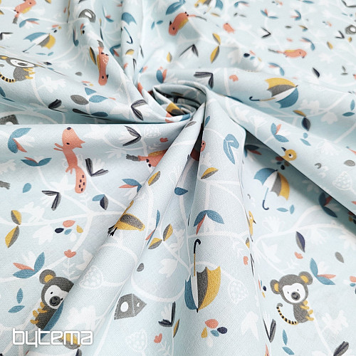 Tessuto di cotone SAFY blu