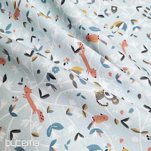Tessuto di cotone SAFY blu