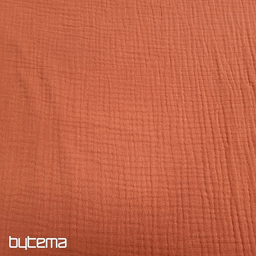 Tessuto GAZE in cotone marsala