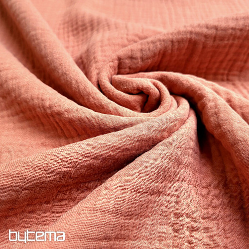 Tessuto GAZE in cotone marsala