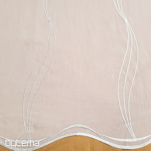 Tenda di lusso ricamata bianco caffè - crema GERSTER 556/0840