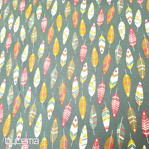 Tessuto di cotone RETRO FEATHERS
