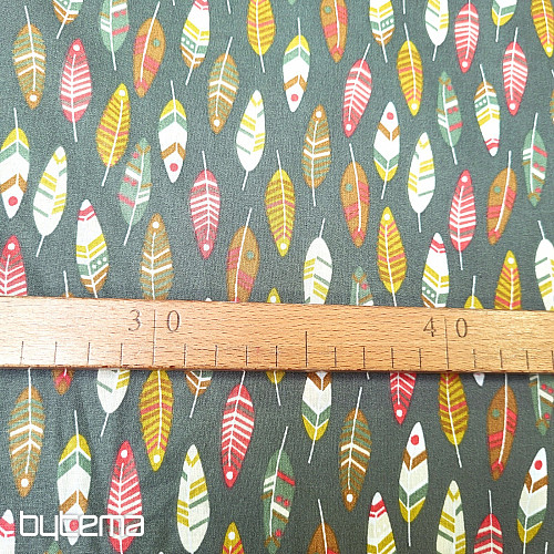Tessuto di cotone RETRO FEATHERS