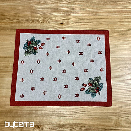 Tovaglia e sciarpa arazzo CANDELA DI NATALE