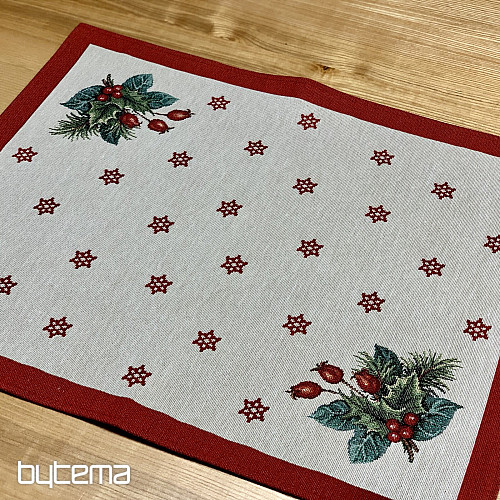 Tovaglia e sciarpa arazzo CANDELA DI NATALE