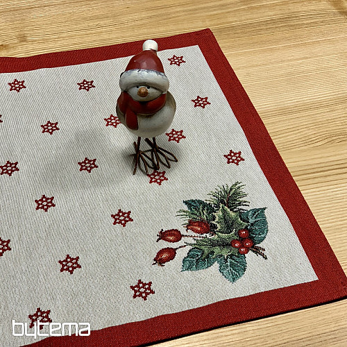 Tovaglia e sciarpa arazzo CANDELA DI NATALE