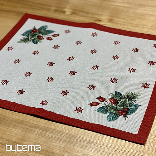 Tovaglia e sciarpa arazzo CANDELA DI NATALE