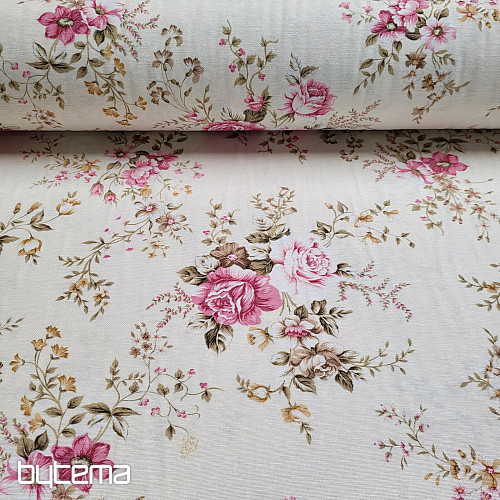 Tessuto decorativo ROSE RAKEL bianco