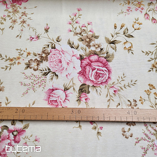 Tessuto decorativo ROSE RAKEL bianco