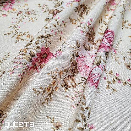 Tessuto decorativo ROSE RAKEL bianco