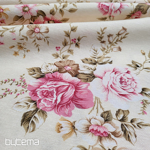 Tessuto decorativo ROSE RAKEL bianco