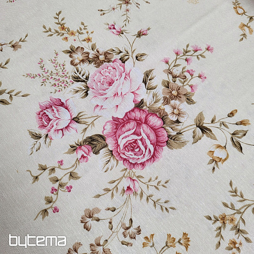 Tessuto decorativo ROSE RAKEL bianco