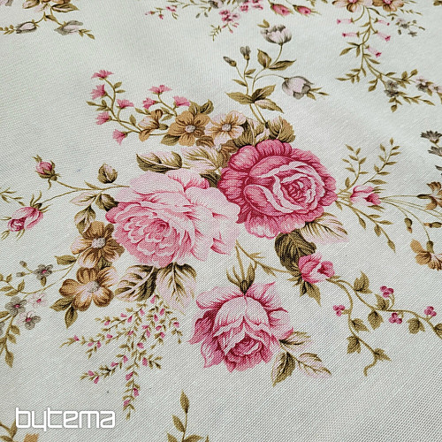 Tessuto decorativo ROSE RAKEL crema