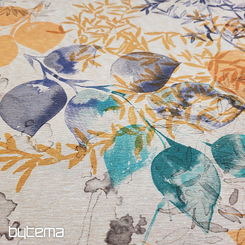 Tessuto decorativo GAIA foglie 601