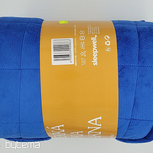 coperta in microfibra EXTRA SOFT punto PECORA blu