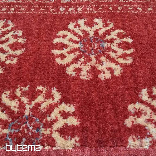 Tappeto di lusso in lana DJOBIE PATCH rosso
