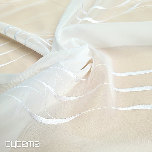 Tenda bianca di lusso ricamata GERSTER 195/0001