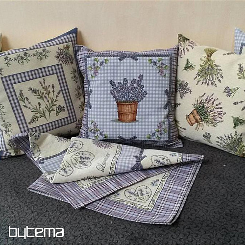 Fodera per cuscino arazzo CUORE DI LAVANDA