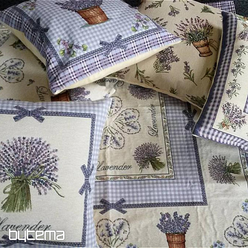Fodera per cuscino arazzo CUORE DI LAVANDA