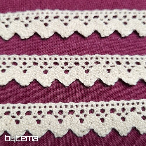 Pizzo di cotone 5420 16mm crema opaco