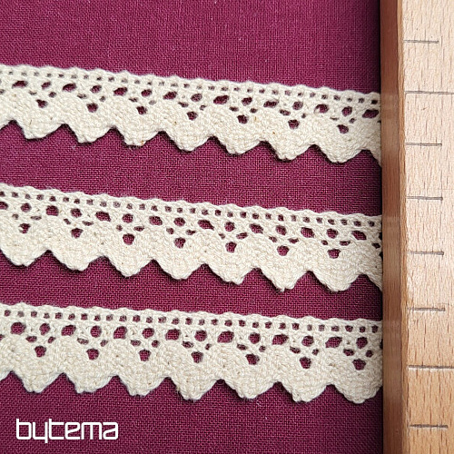 Pizzo di cotone 5420 16mm crema opaco