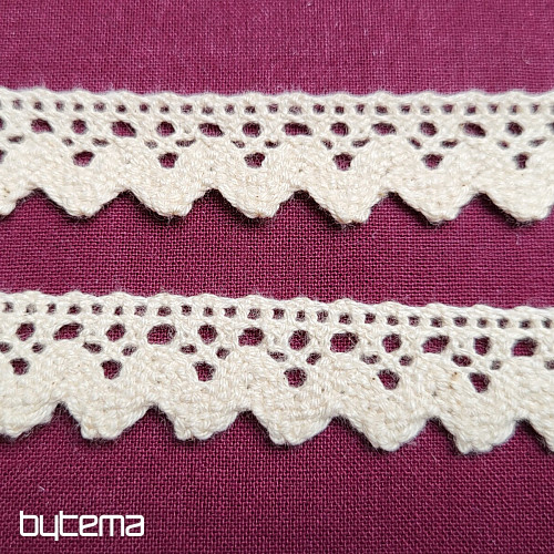 Pizzo di cotone 5420 16mm crema opaco