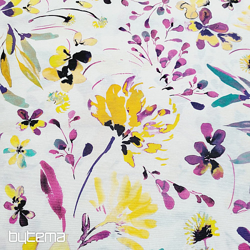 Tessuto decorativo ALENA fiori lilla