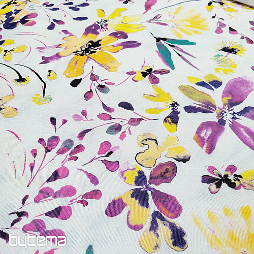 Tessuto decorativo ALENA fiori lilla