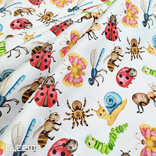 Stampa digitale ANIMALI in raso di cotone per bambini
