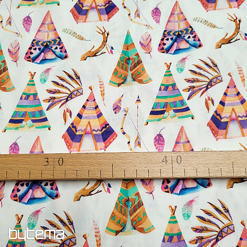 TEEPEE in raso di cotone per bambini con stampa digitale