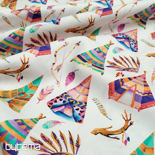 TEEPEE in raso di cotone per bambini con stampa digitale