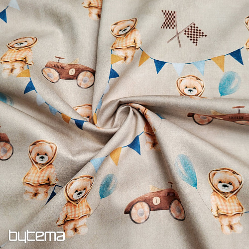 Raso di cotone per bambini stampa digitale BEARS - FACTORY