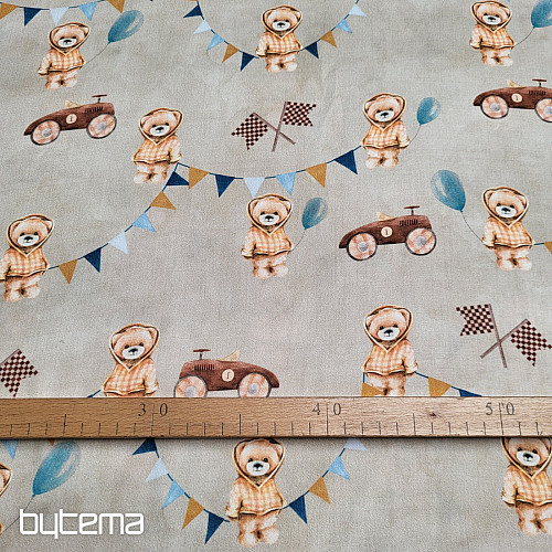 Raso di cotone per bambini stampa digitale BEARS - FACTORY